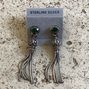 Sterling silver tassel earrings
